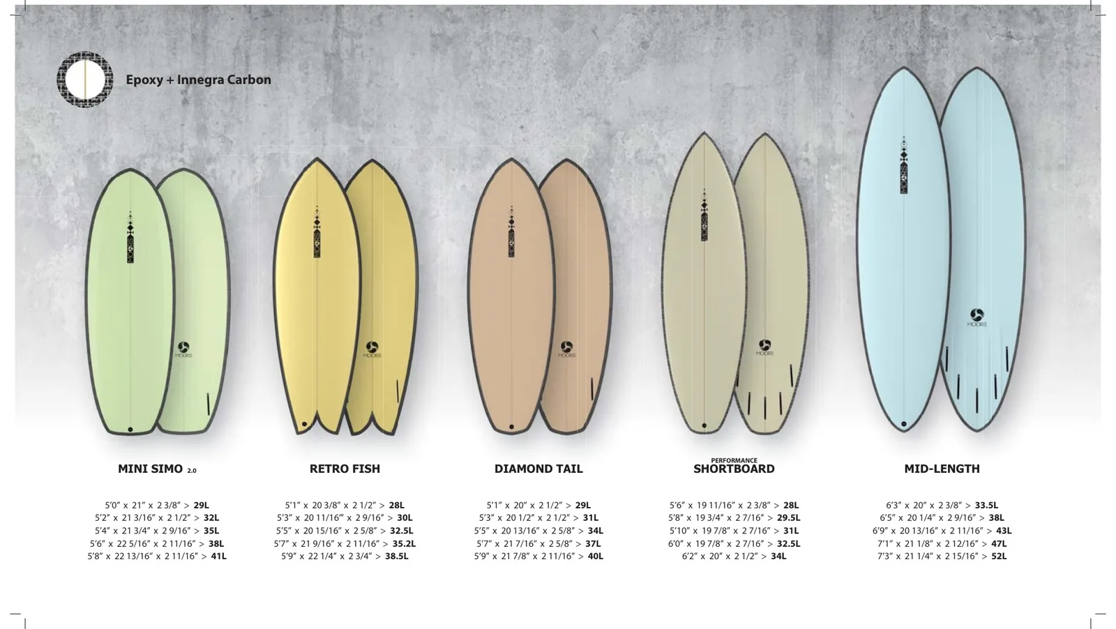 MOOR'S professional surfboard collection