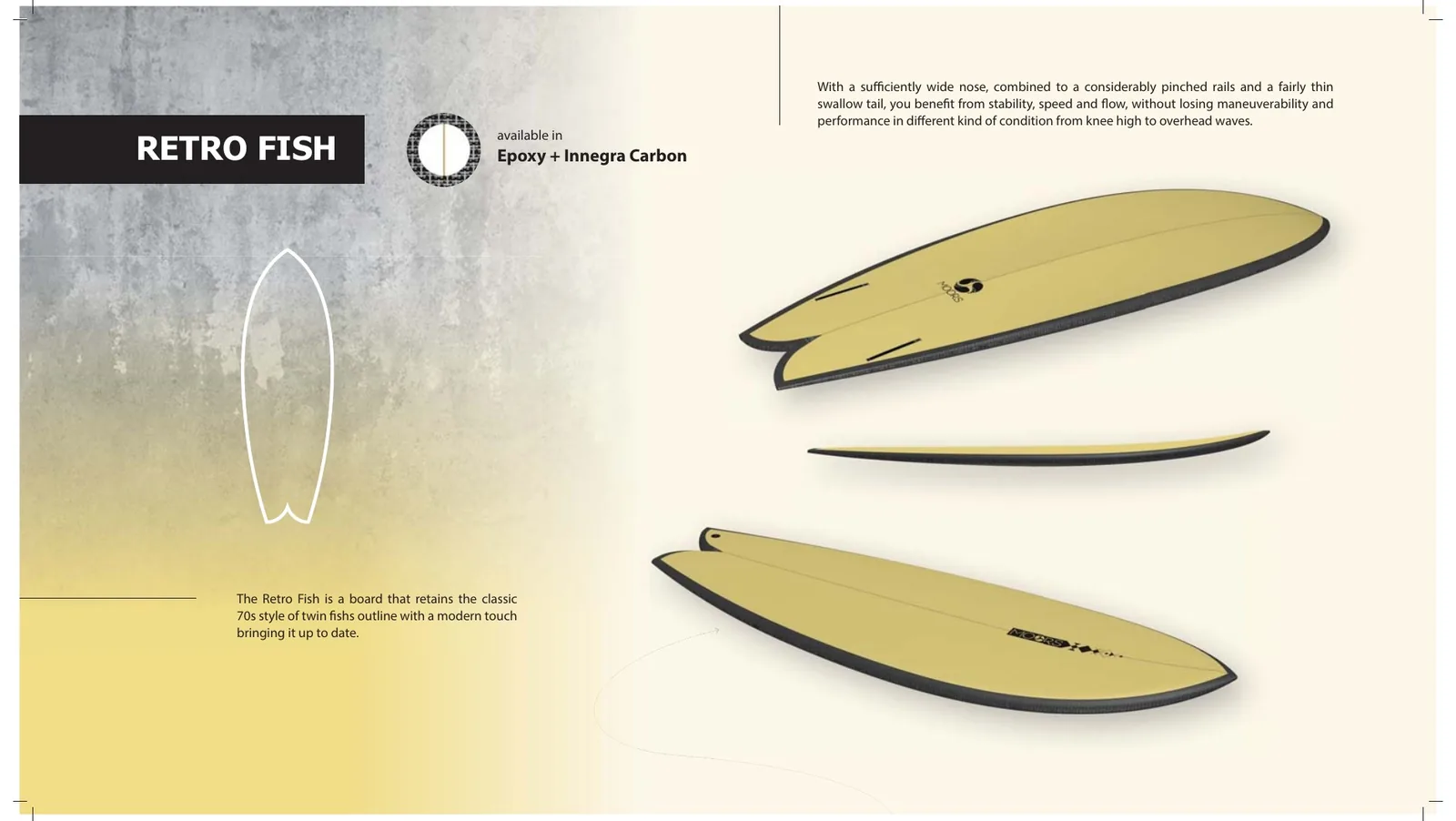 Retro Fish surfboard