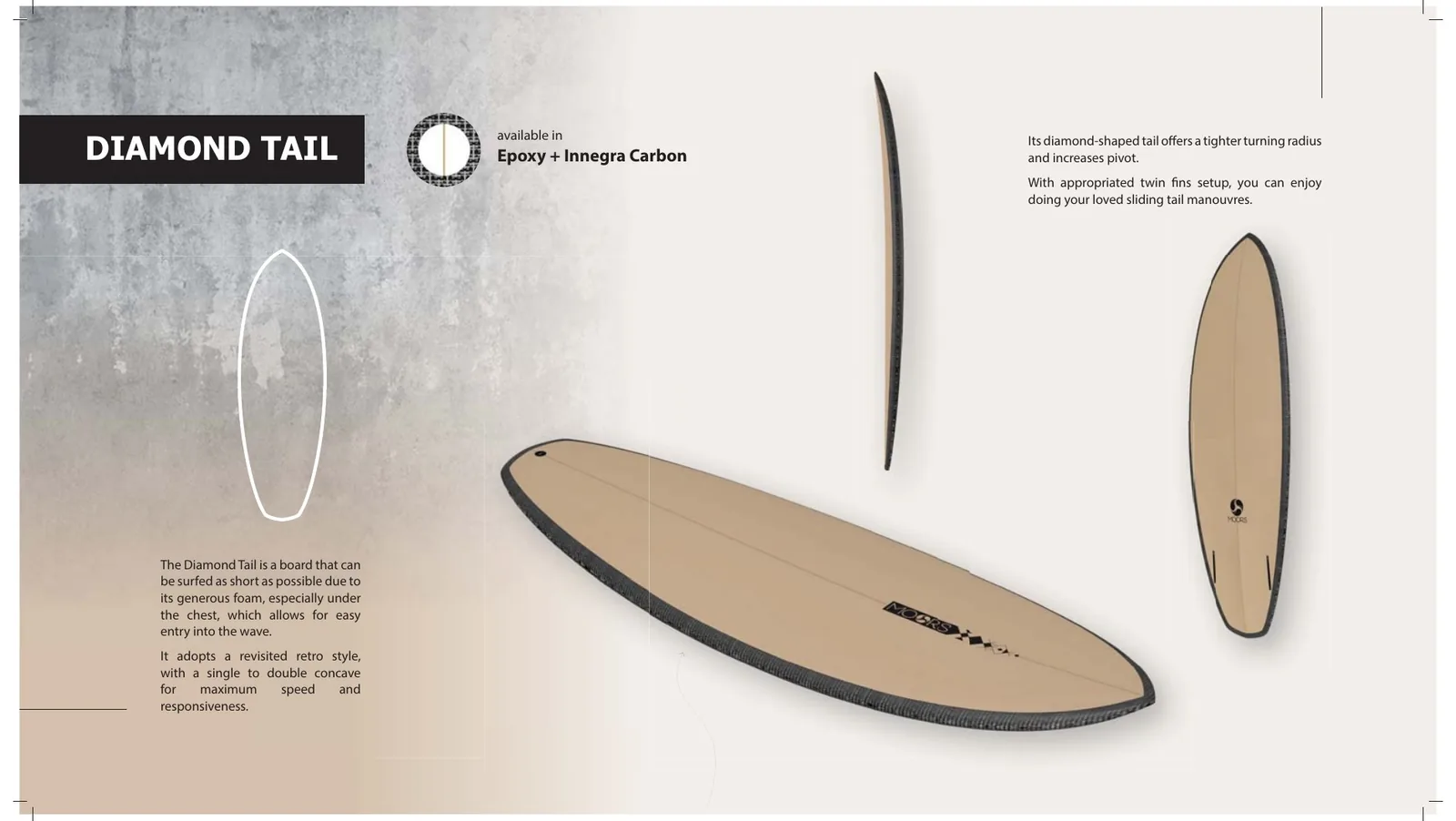 Diamond Tail surfboard