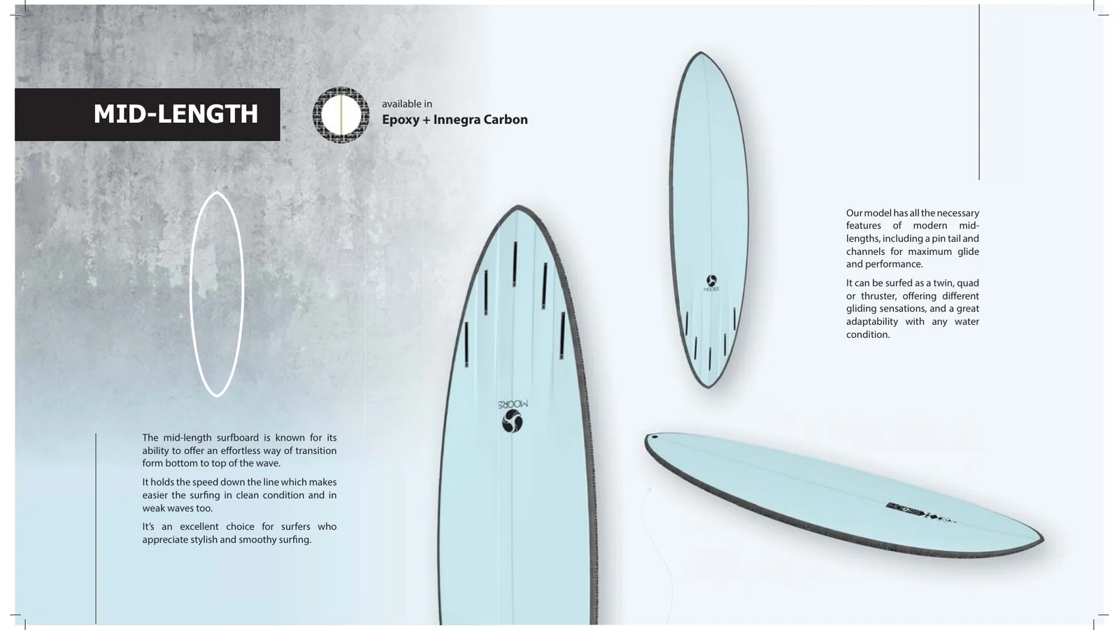 Mid-Length surfboard