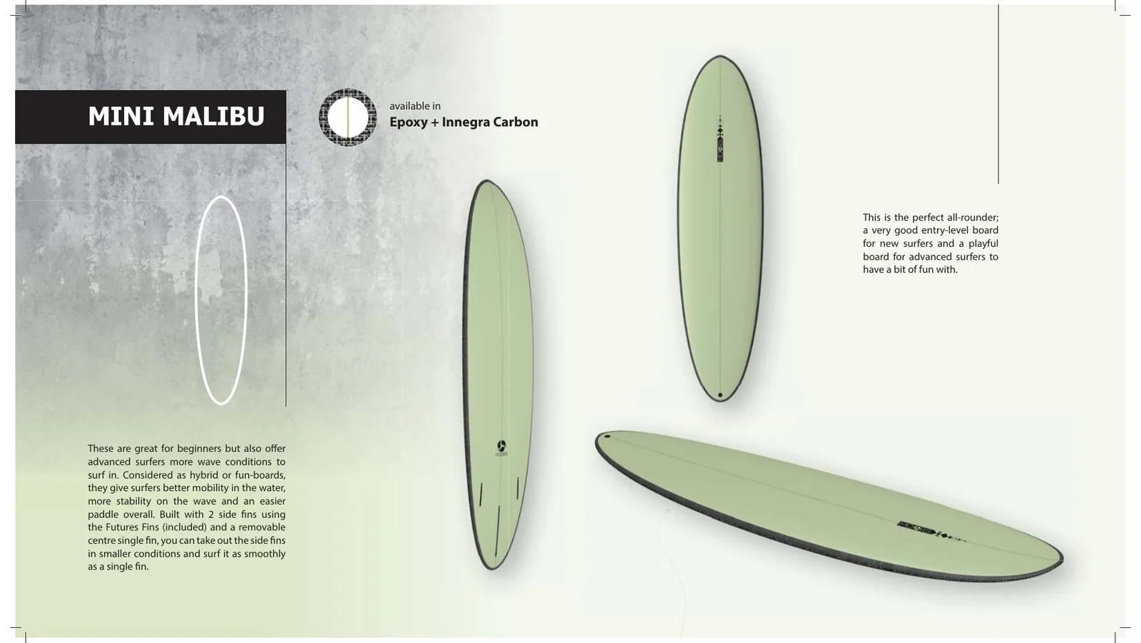 Mini Malibu surfboard